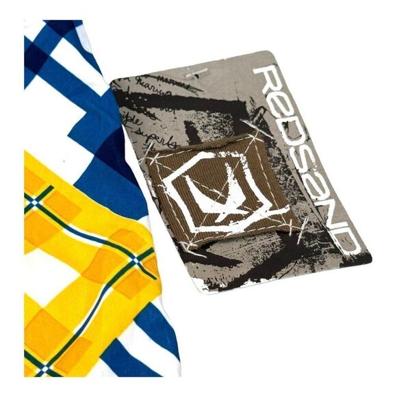 RedSand Patches Mens Board Shorts Swim Trunks Bathing Suit 32 Faience Blue READ - Picture 2 of 6